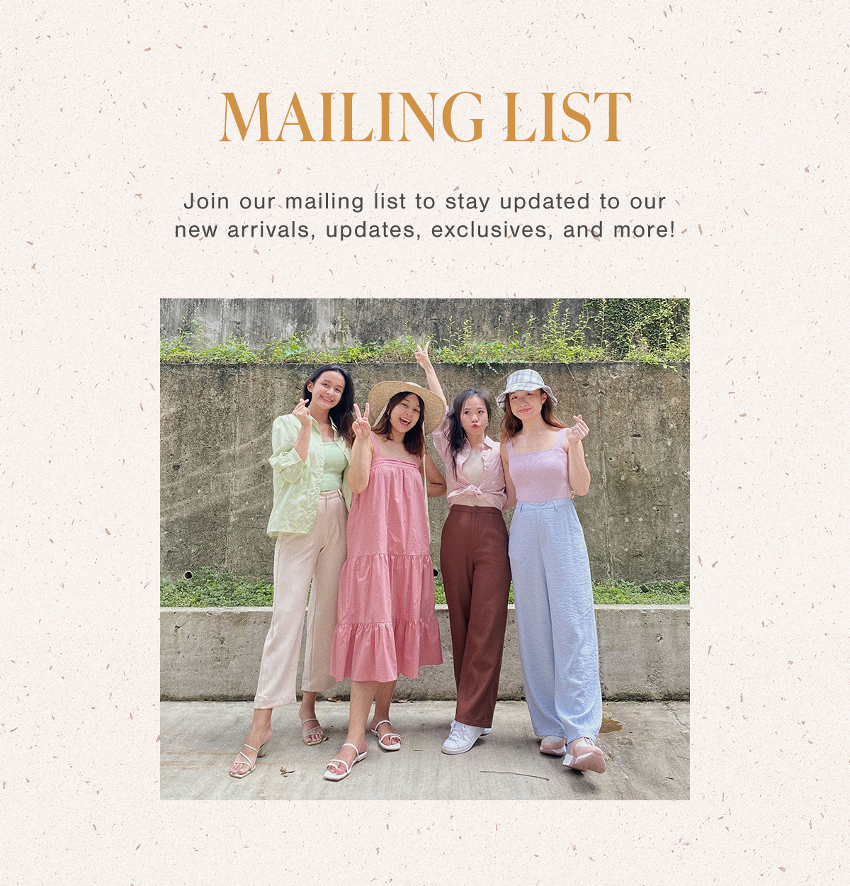 Join Our Mailing List