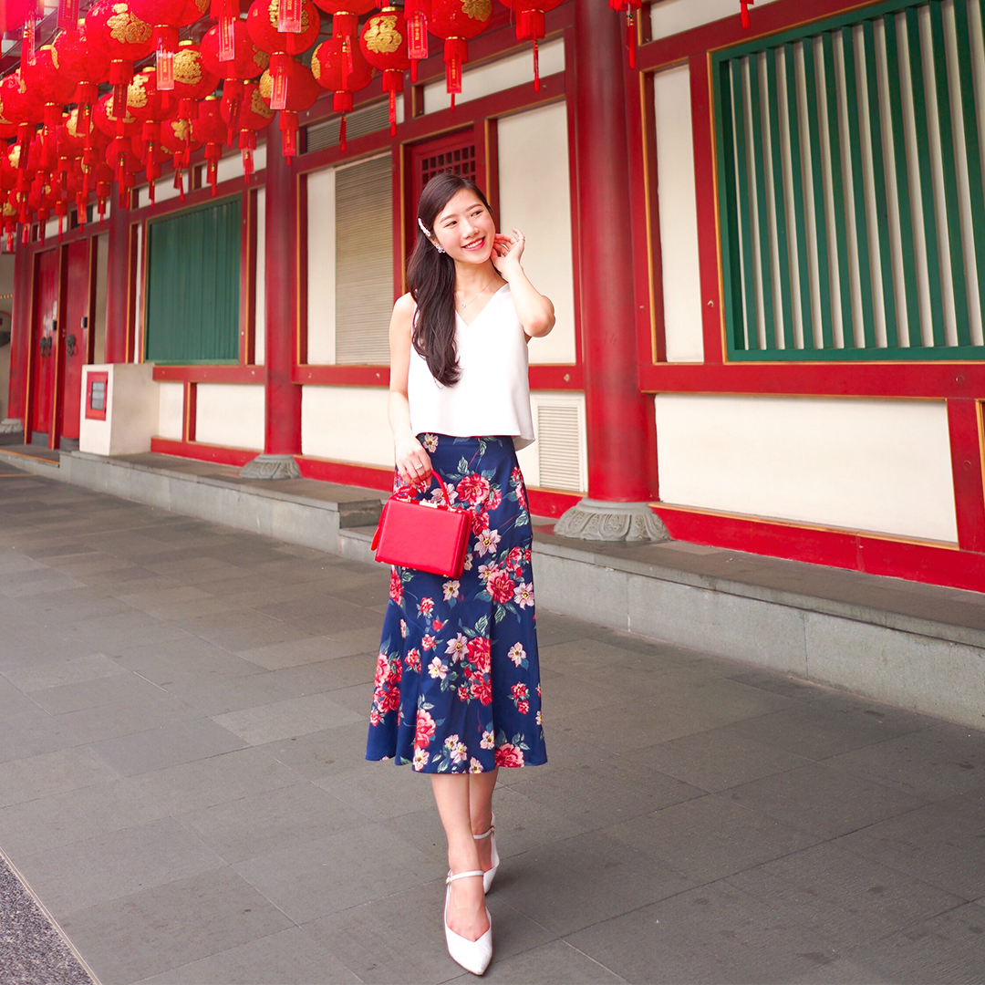 As seen on @dianaohy - Parisa Two Way Top and Irinna Floral Printed Midi Skirt
