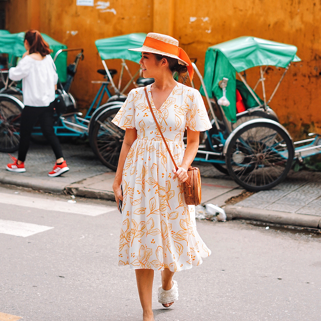 As seen on @bobostephanie - Anneth Printed Sleeved Midi Dress