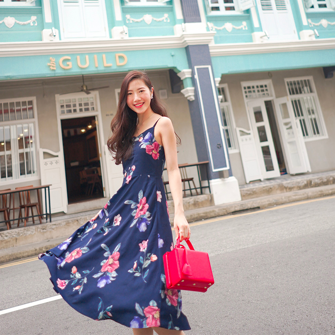 As seen on @dianaohy - Louella Floral Printed Midi Dress