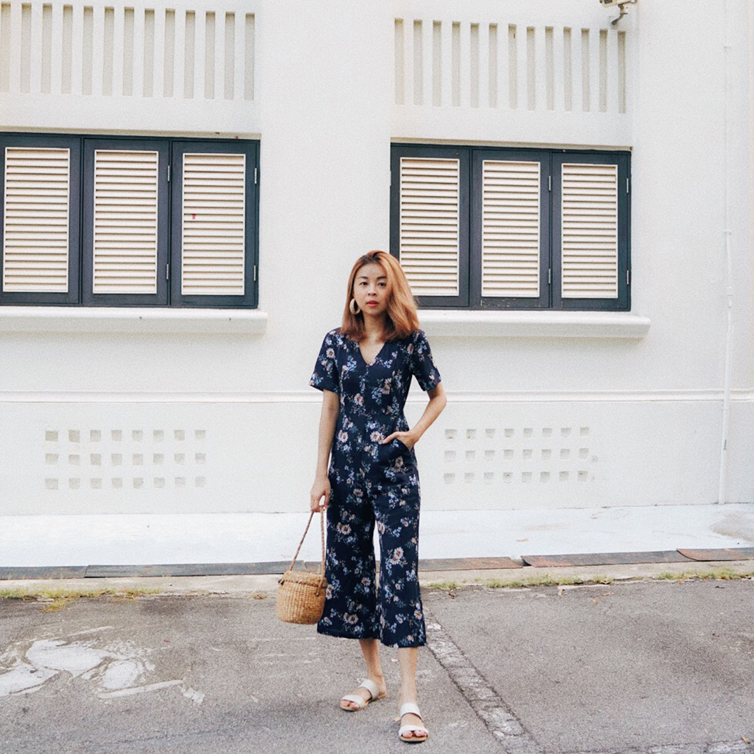 As seen on @briannawonggg - Eunisa Floral Printed Jumpsuit