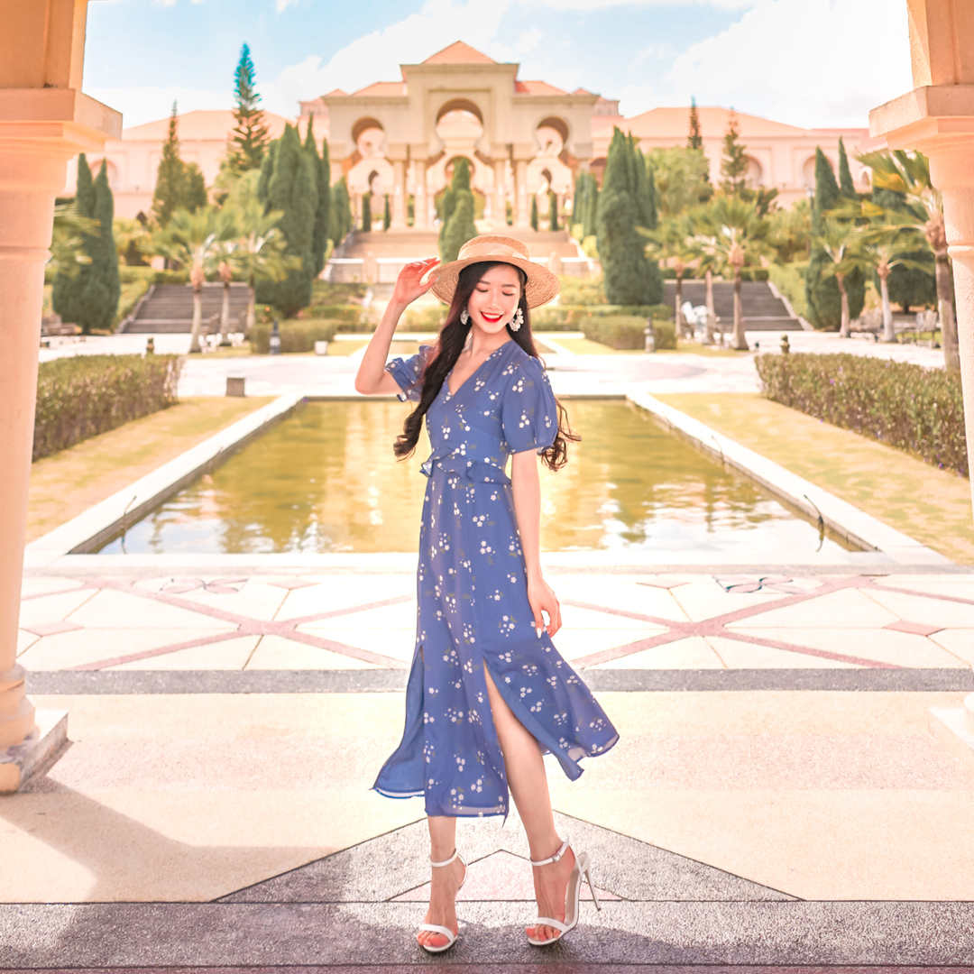 AS SEEN ON @DIANAOHY - LILLA MIDI DRESS IN PERIWINKLE