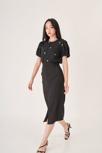 Odessa Midi Skirt in Black