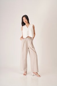 Clifford Linen Vest in White