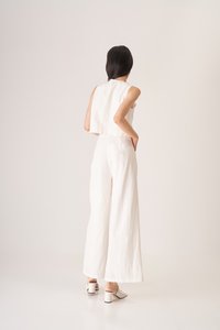 Clifford Linen Vest in White
