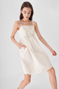 Cora Babydoll Dress in White