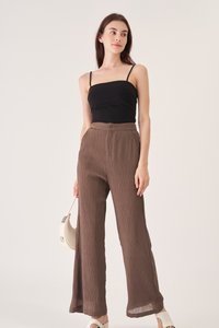 Reverie Textured Pants in Walnut