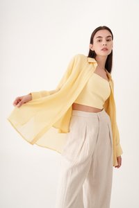 Reverie Textured Shirt in Lemon
