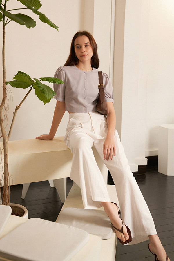 Lou & grey wide leg linen pants clearance