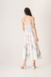 Corrine Low Back Maxi Dress in Oasis Breeze Print