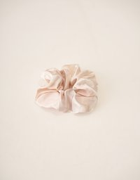 Camille Silk Scrunchie in Oasis Earth Print