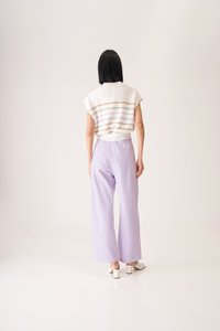 Keith Sleeveless Knit Top in Pastel Stripes