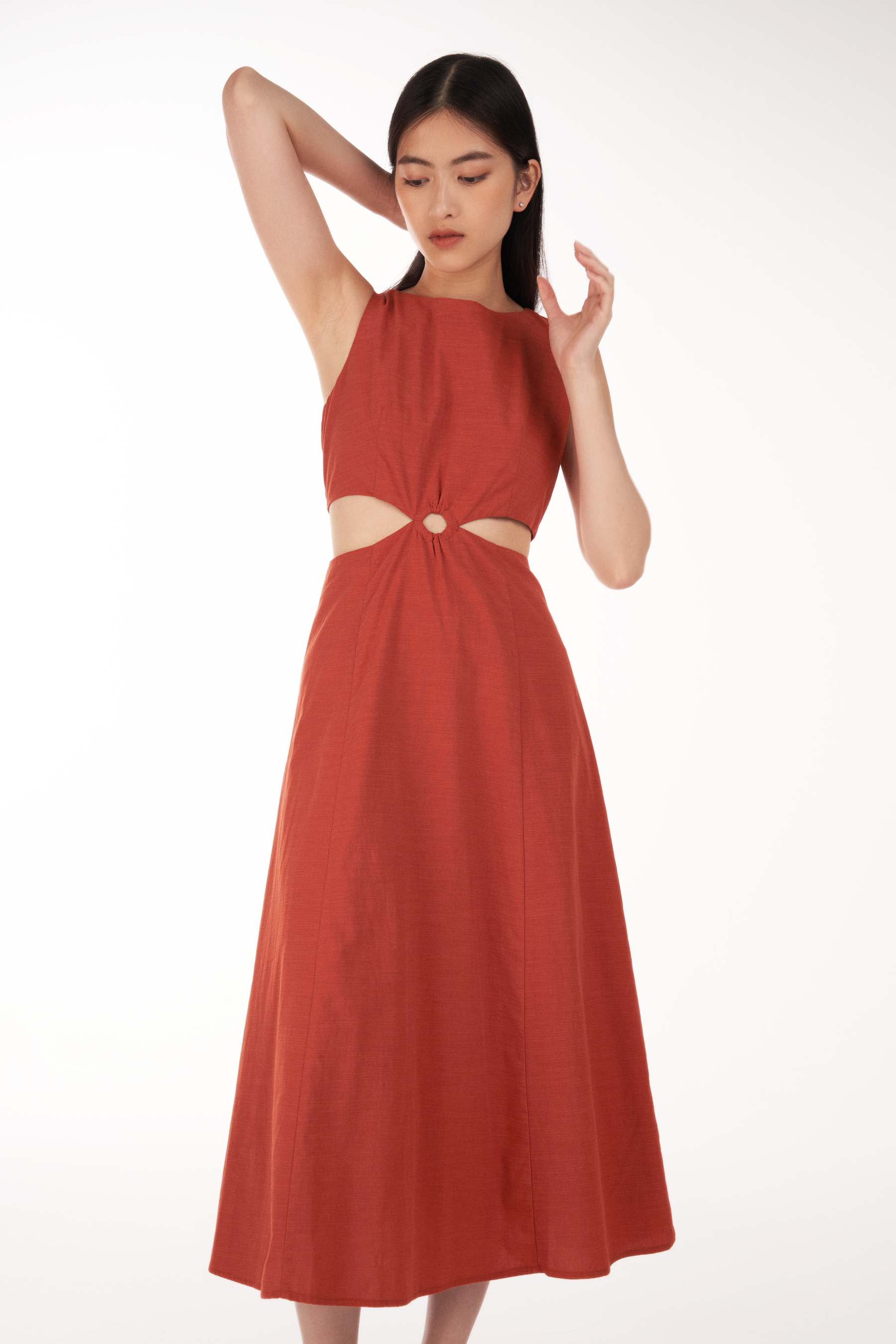 Heidi Linen Midi Dress The Closet Lover