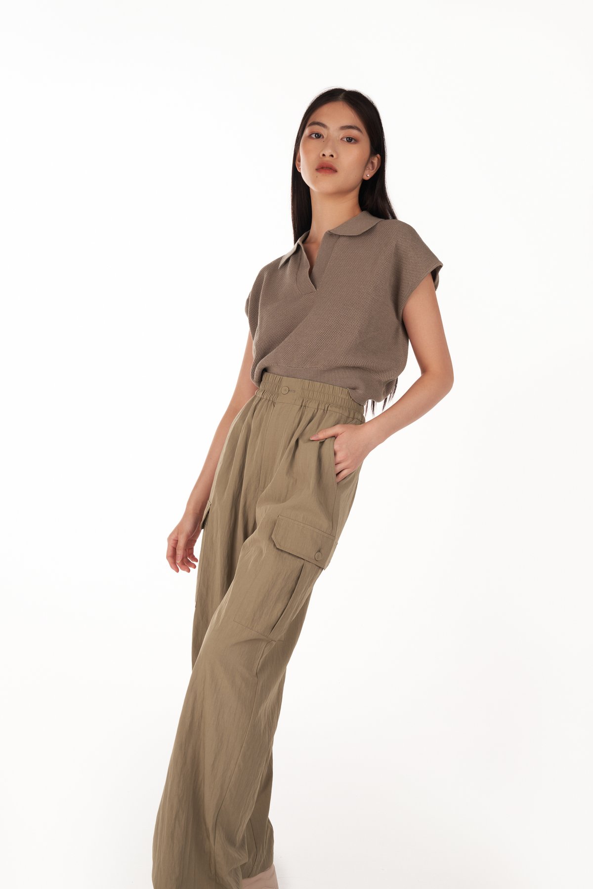 melt the lady low waist cargo pants