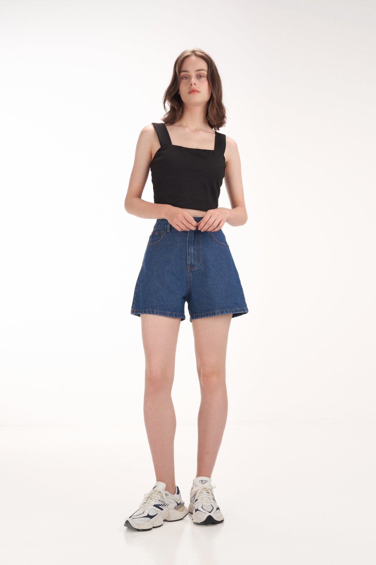 Hanley Padded Crop Top in Black