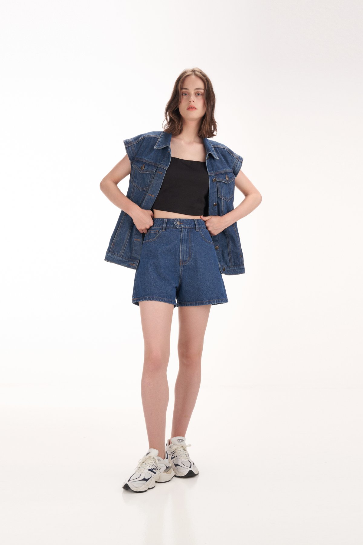Hanley Padded Crop Top in Black