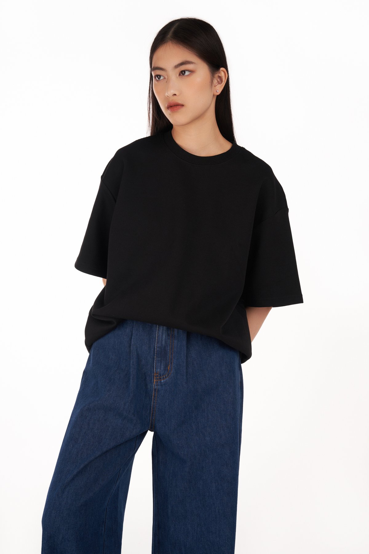Ren Oversized Tee in Black