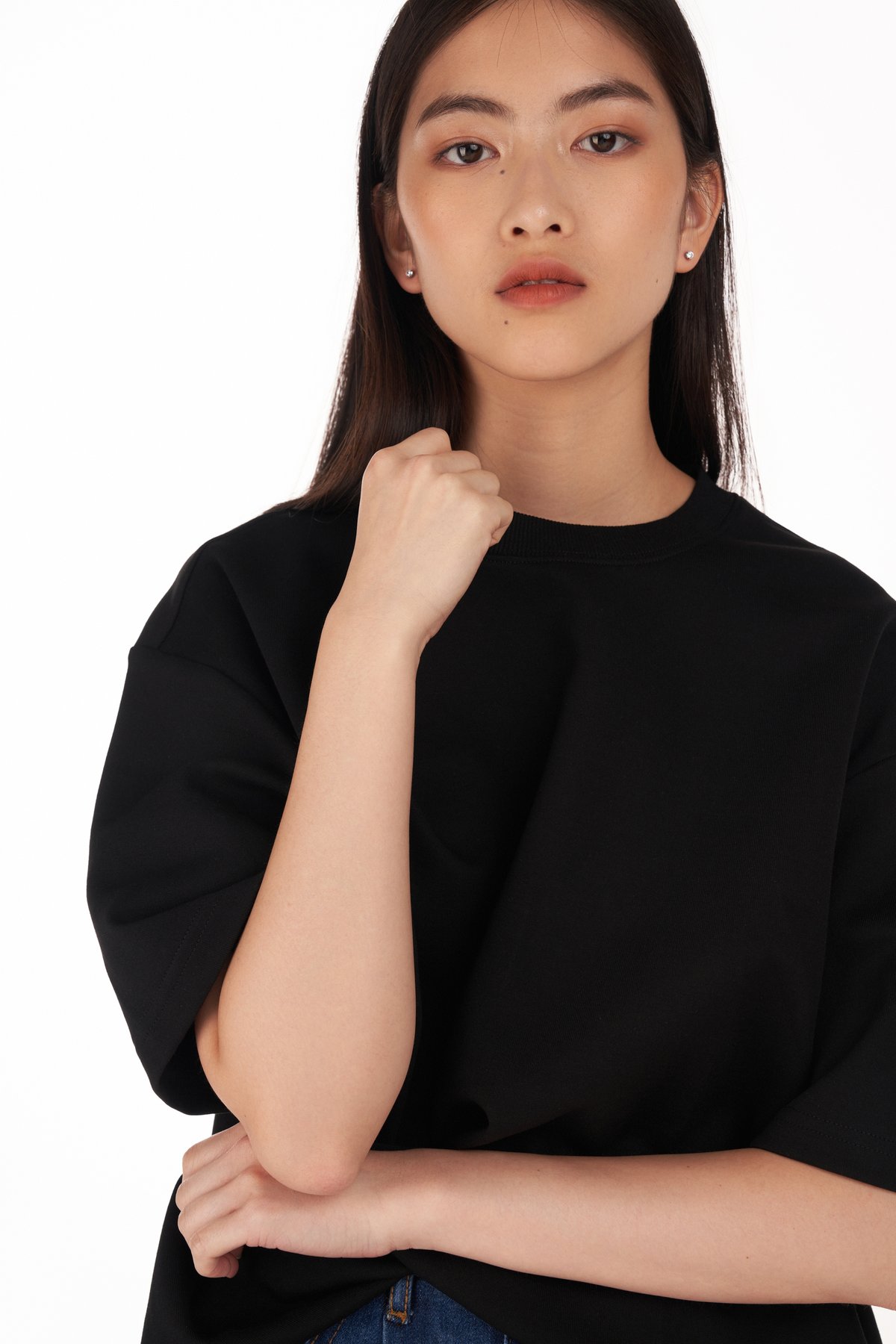 Ren Oversized Tee in Black
