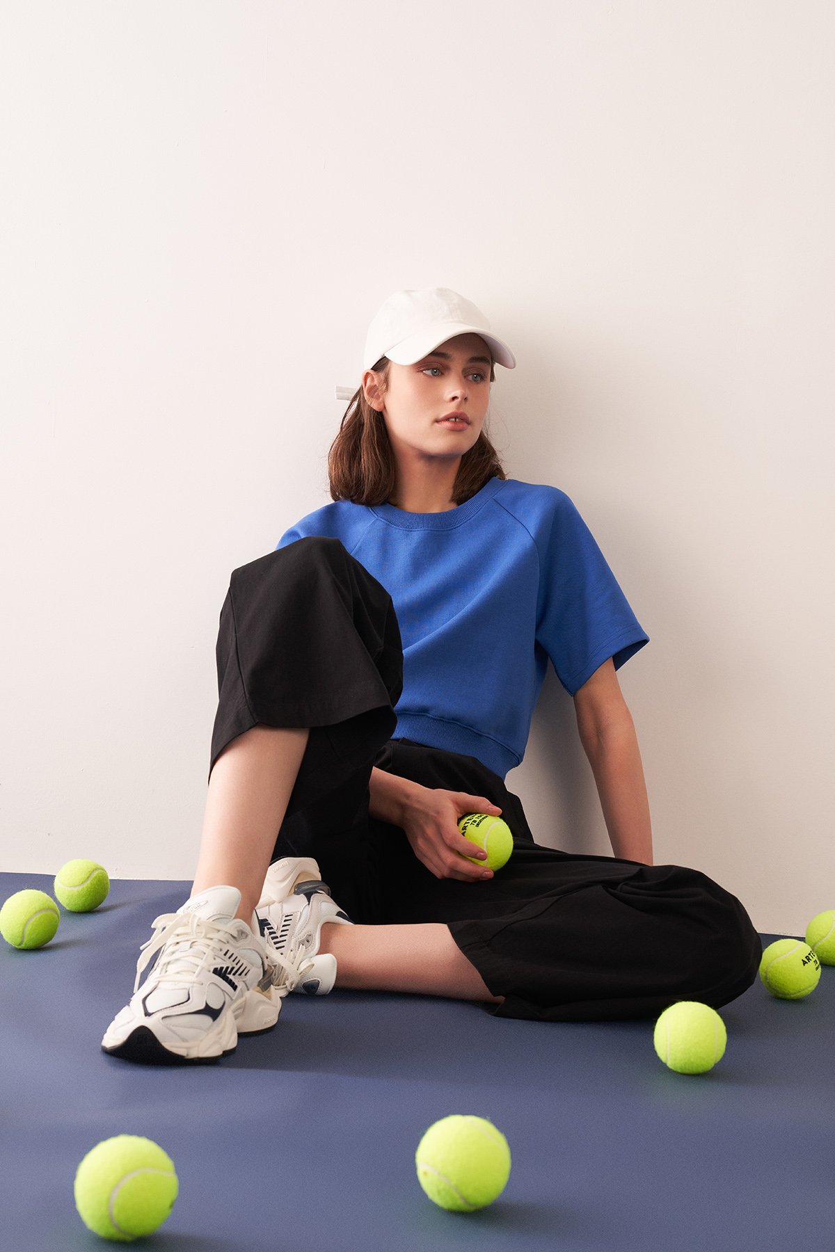 Trevor Crop Tee in Cobalt Blue