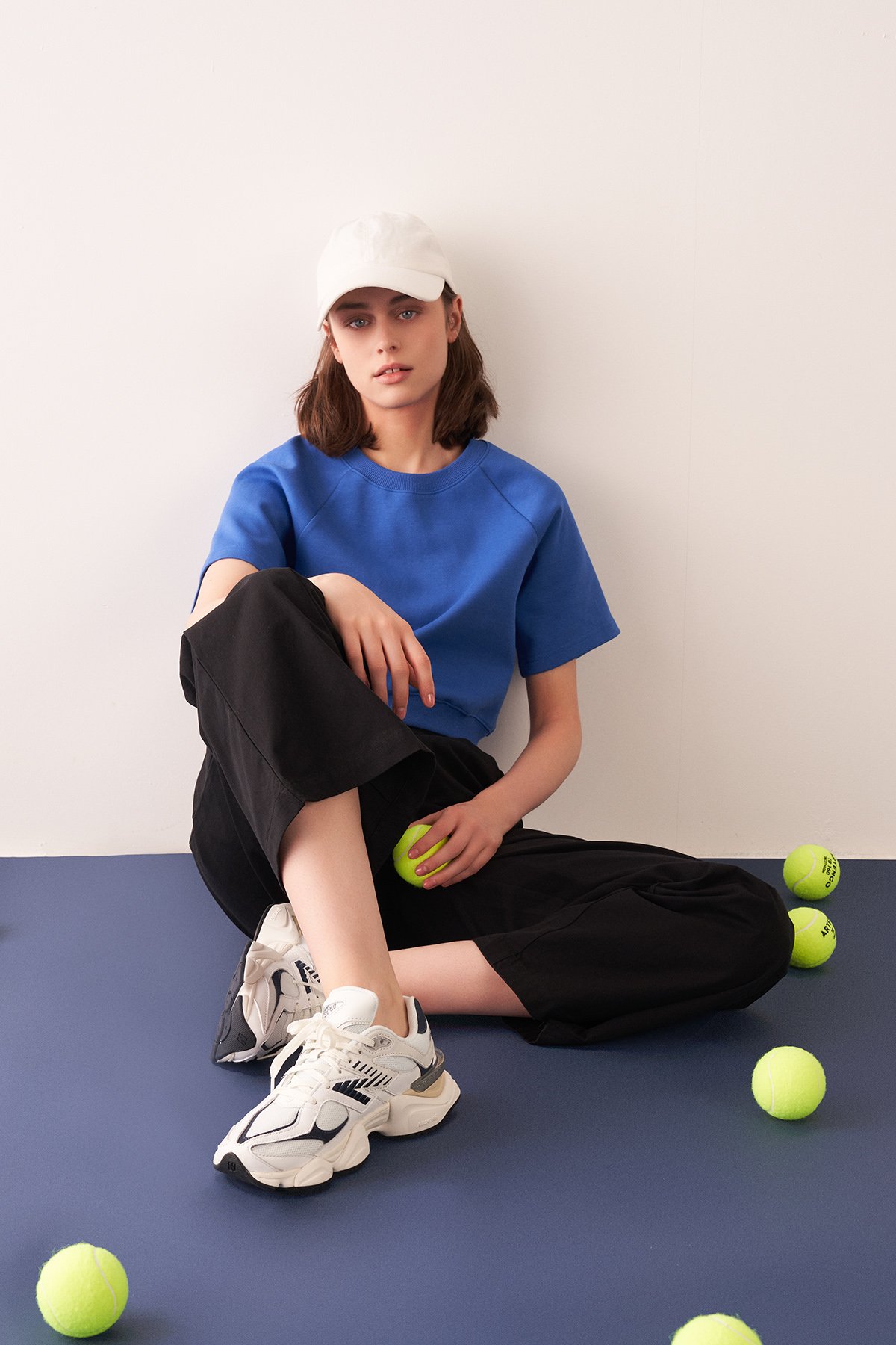 Trevor Crop Tee in Cobalt Blue