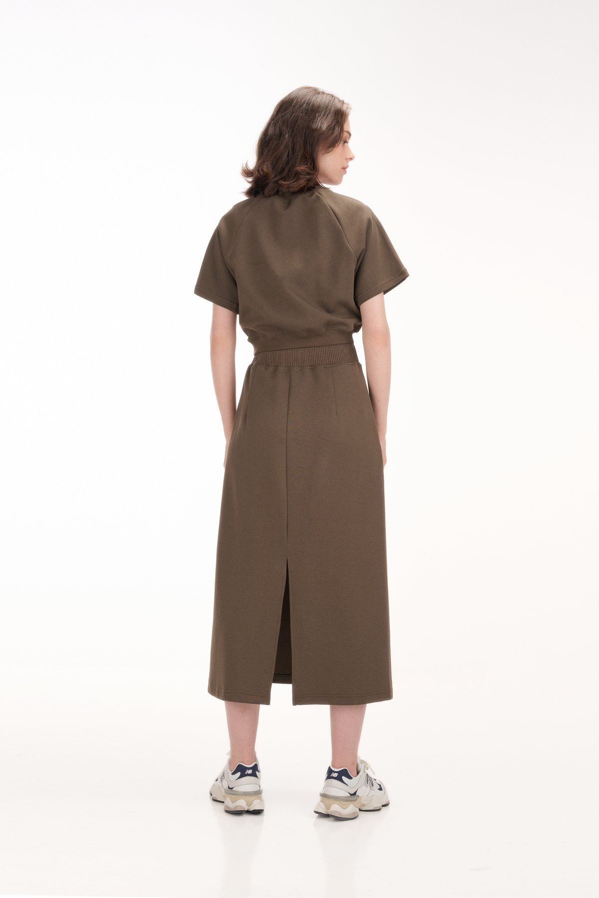 Trevor Crop Tee in Walnut