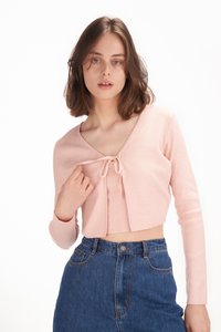 Celine Knit Crop Top in Pink