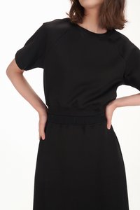 Trevor Crop Tee in Black
