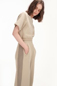 Trevor Crop Tee in Stone