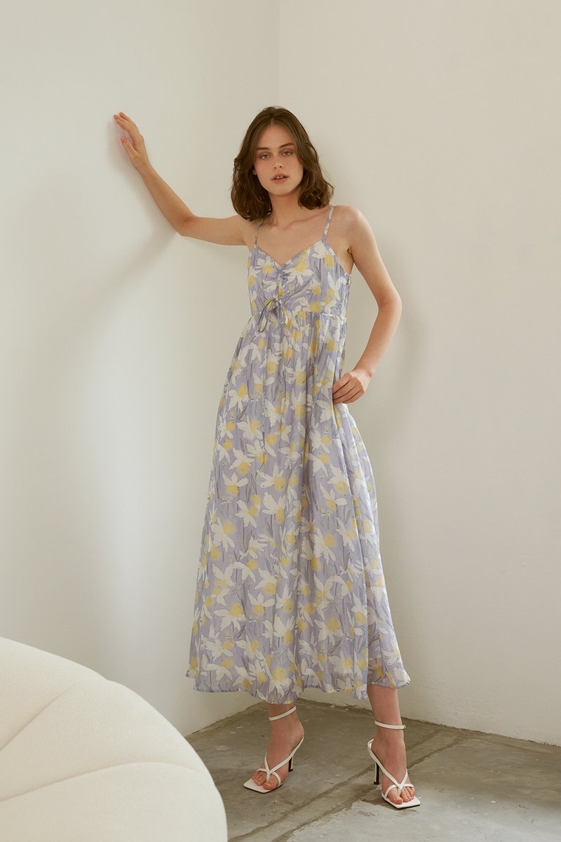 Delphine Ruched Maxi Dress