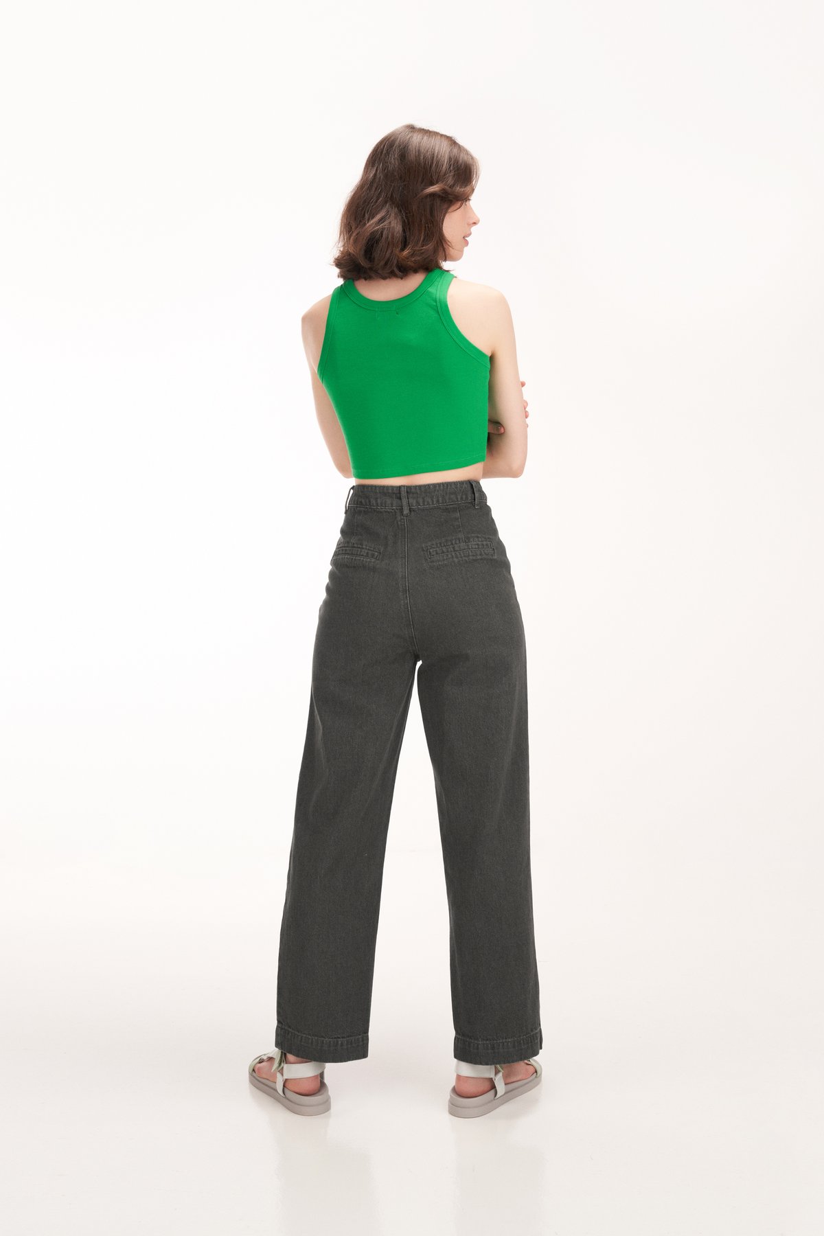 Oriane Pocket Jeans in Grey