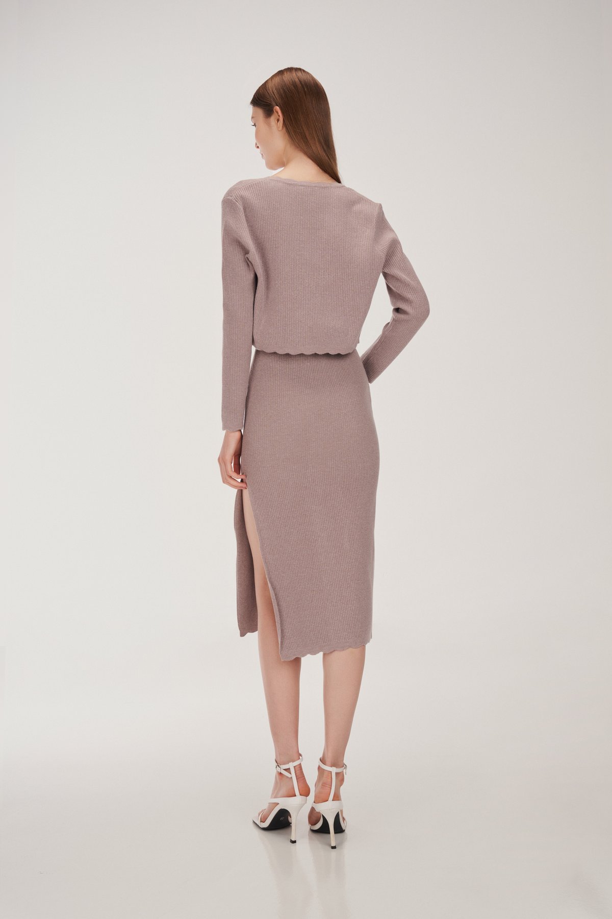 Rae Scallop Trim Knit Cardigan