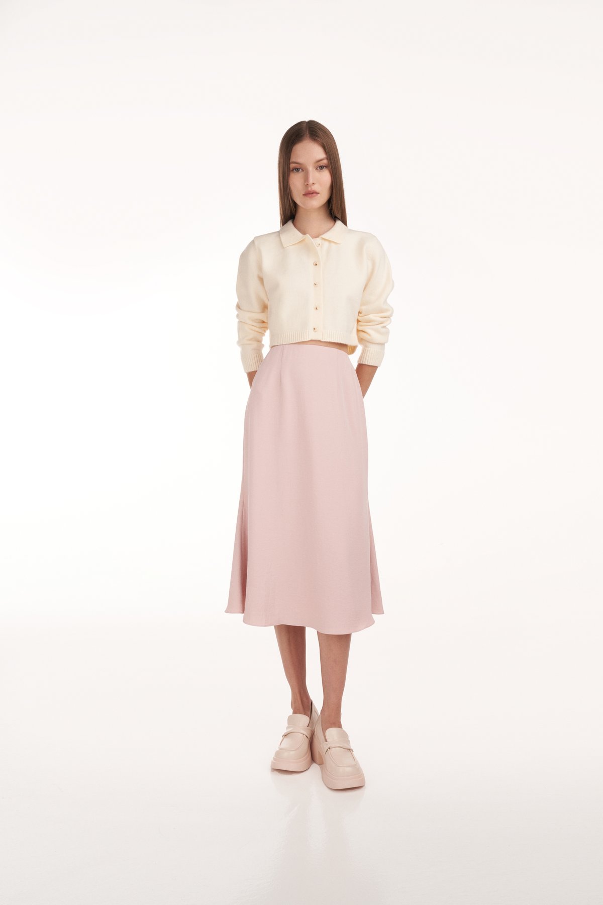 Rella Button Knit Top in Cream