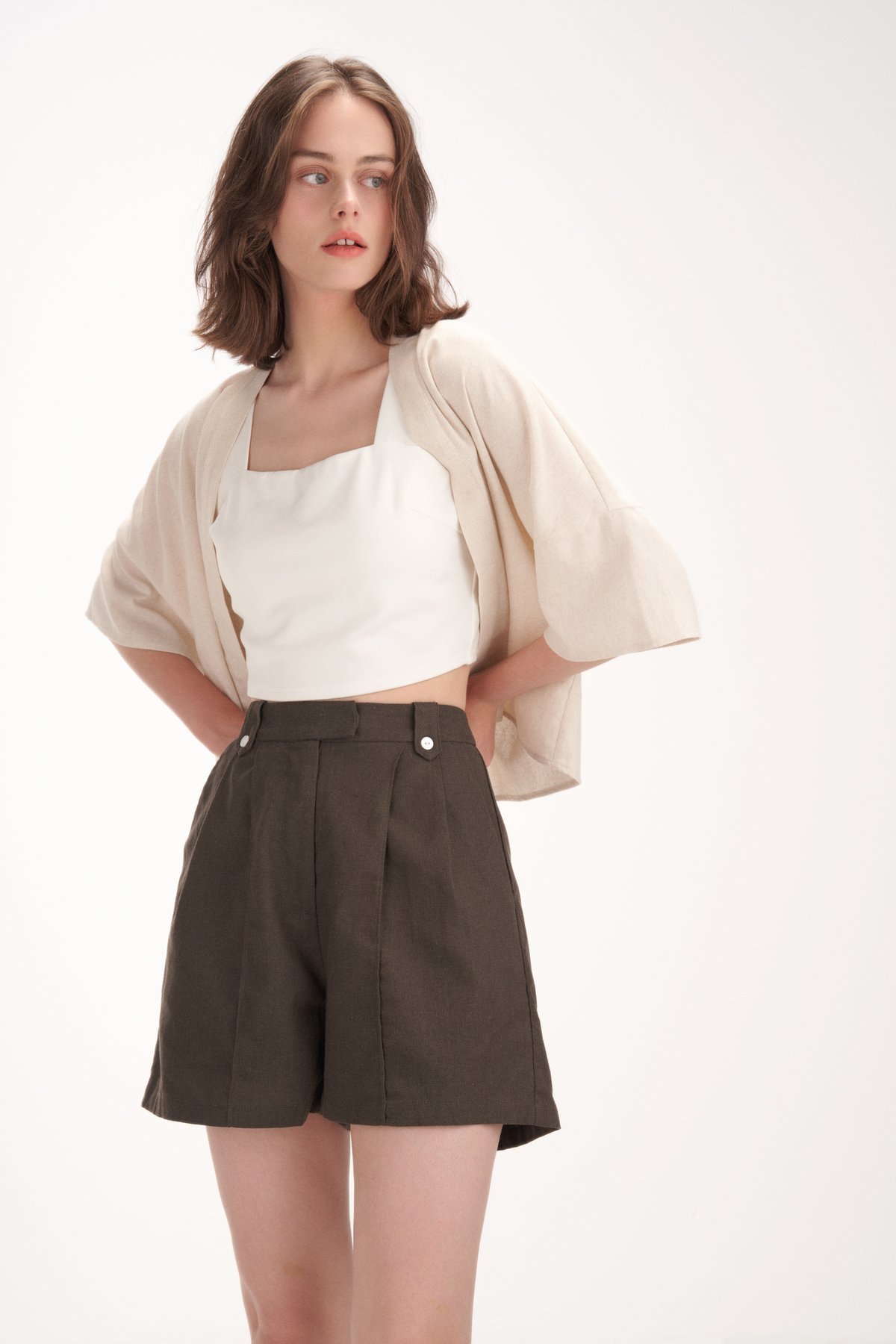 Rory Linen Kimono in Moonbeam