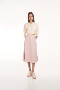 Rella Button Knit Top in Cream