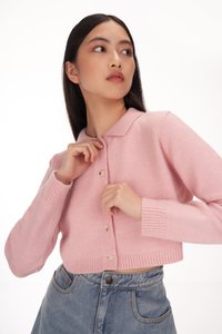 Rella Button Knit Top in Pink