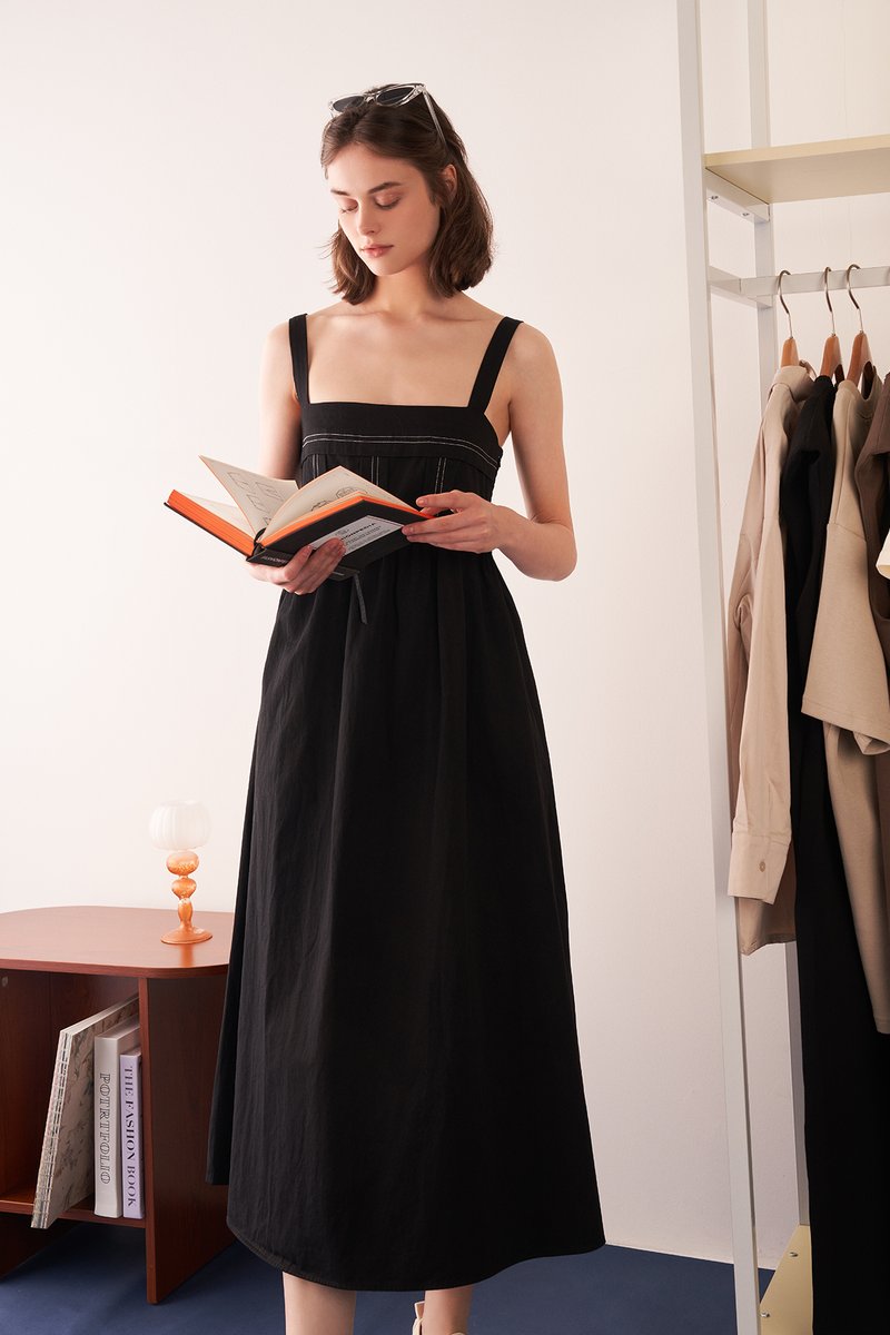 Nadine Contrast Stitch Maxi Dress
