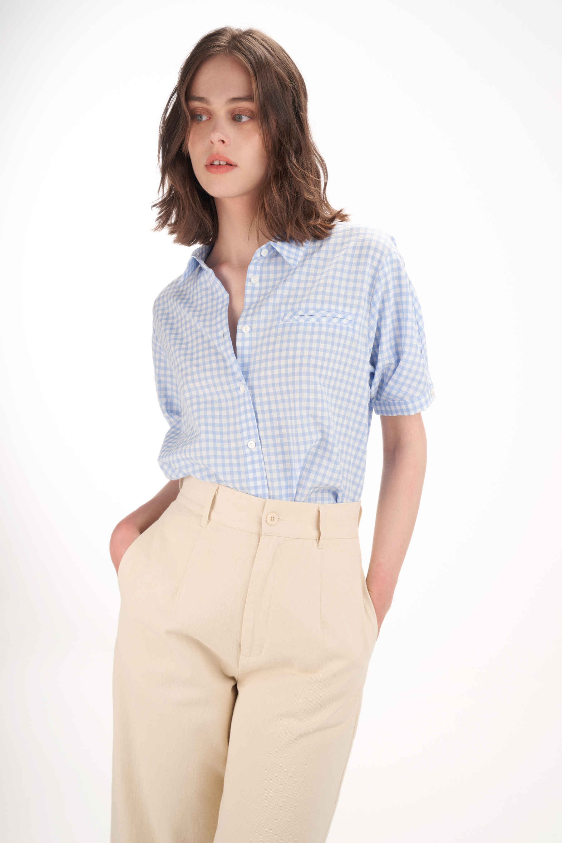 Gingham dress shirt best sale
