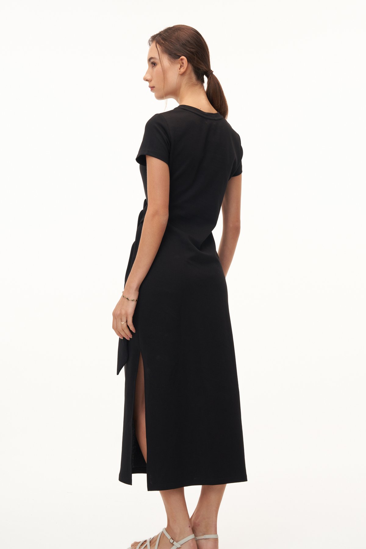 Jayla Ruched Dress in Black