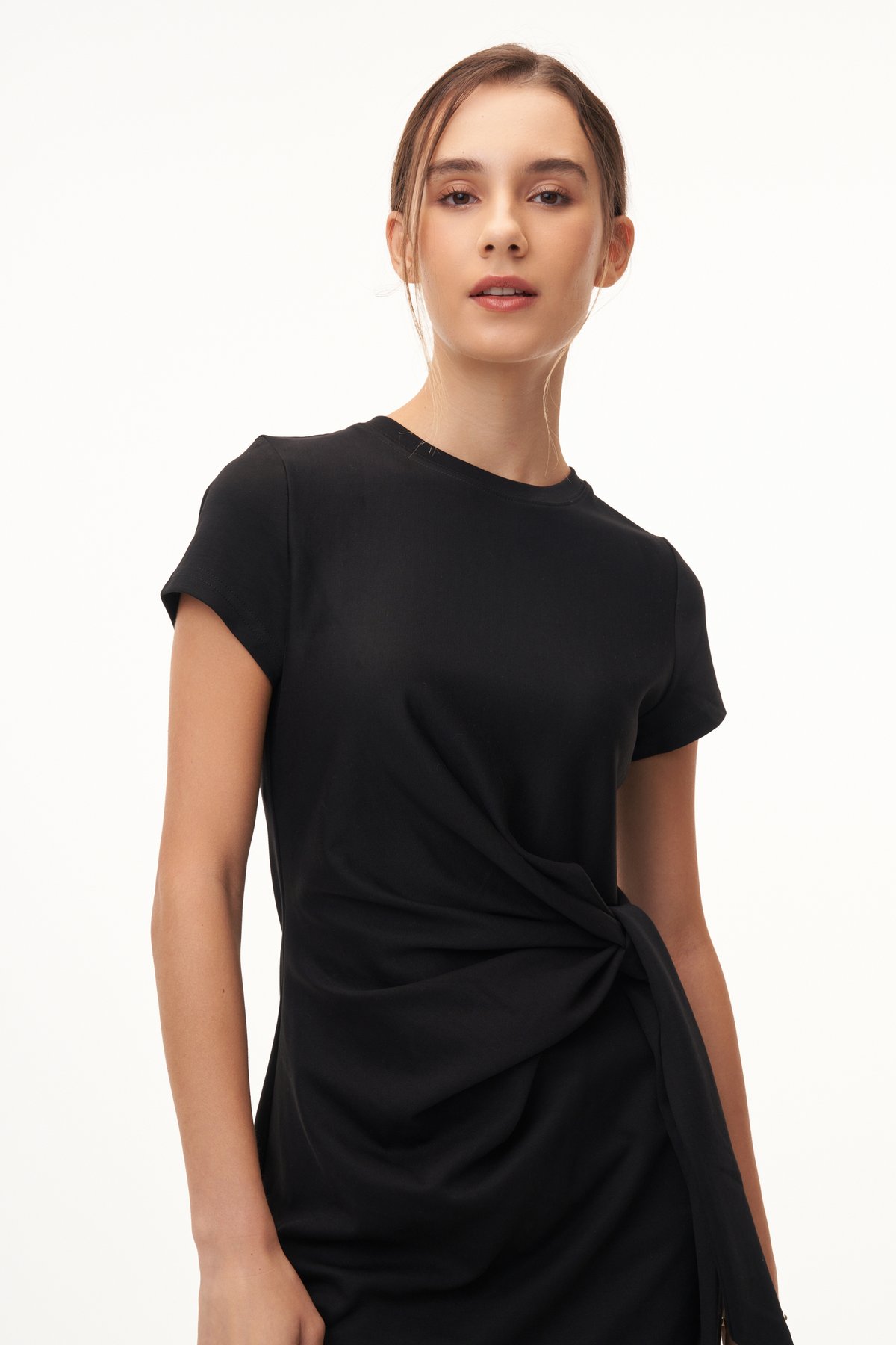 Jayla Ruched Dress in Black
