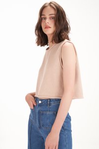 Baron Knit Top in Nude Pink