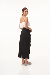 Dayne Ruched Skirt in Black