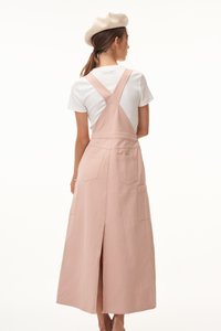 Duncan Denim Dungarees Dress in Pink
