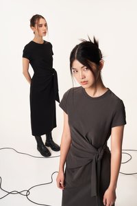 Jayla Ruched Dress in Black