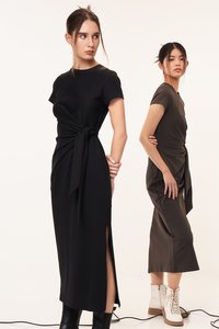 Jayla Ruched Dress in Black