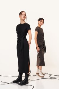 Jayla Ruched Dress in Black