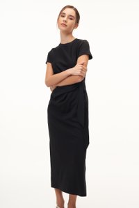 Jayla Ruched Dress in Black