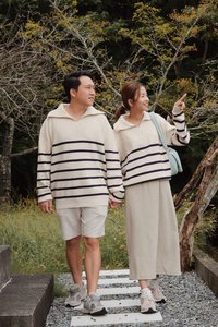 Men's Oshino Stripes Pullover in Cream
