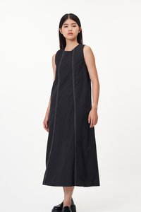 Khai Two Way Contrast Stitch Dress in Black