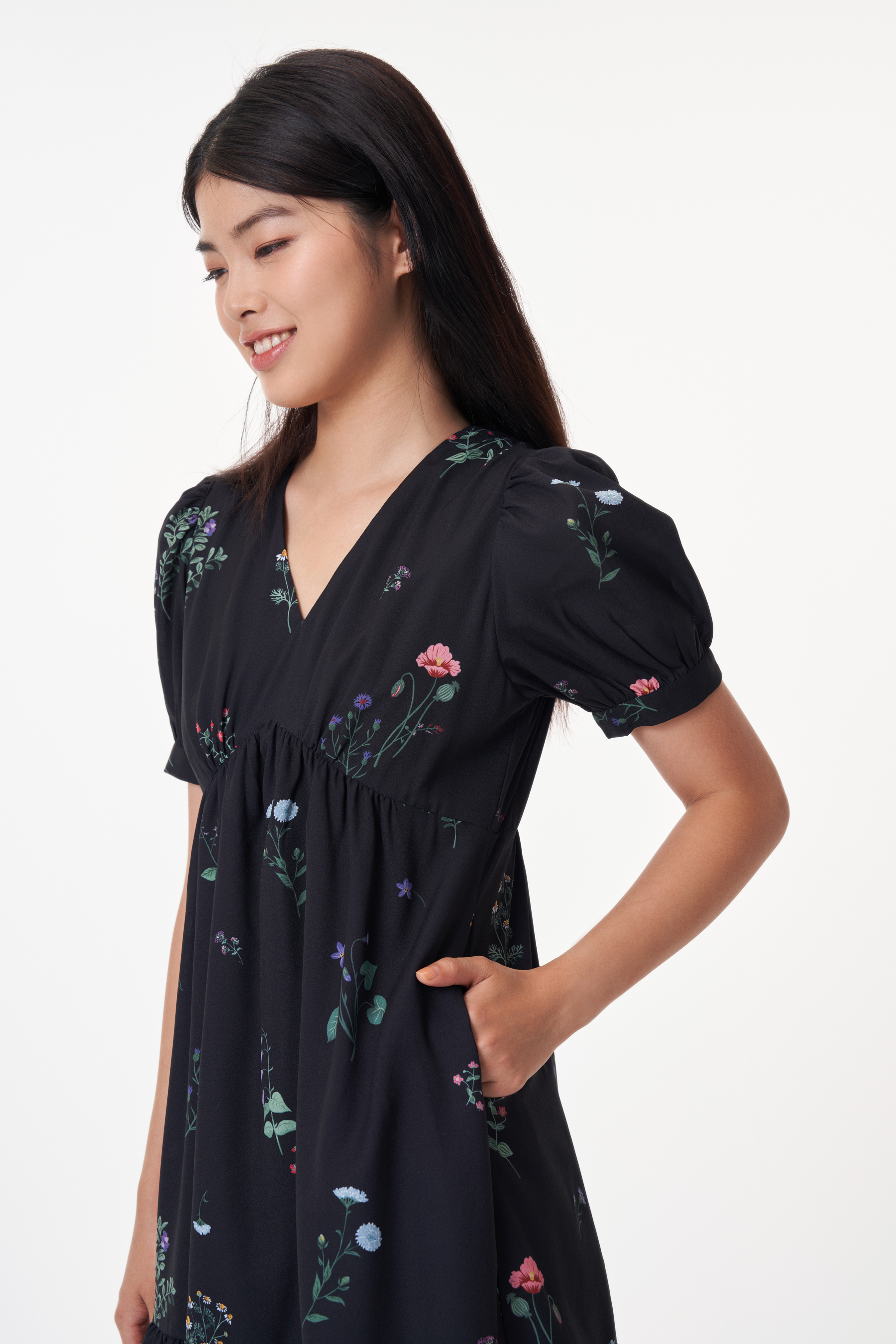 Elina Floral Babydoll Dress The Closet Lover