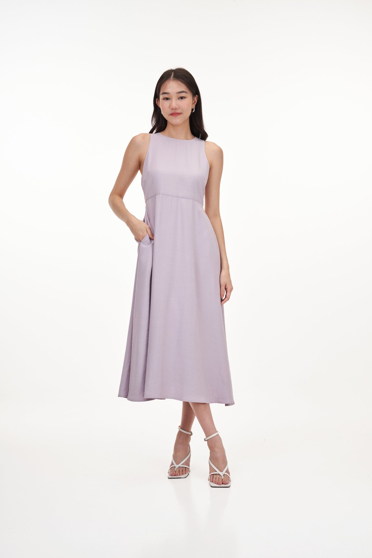 Calista Midaxi Dress in Lilac